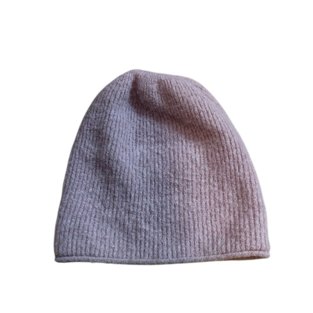 Madewell Coziest Yarn Wool Blend Knit Pink Beanie One Size - Picture 2 of 5